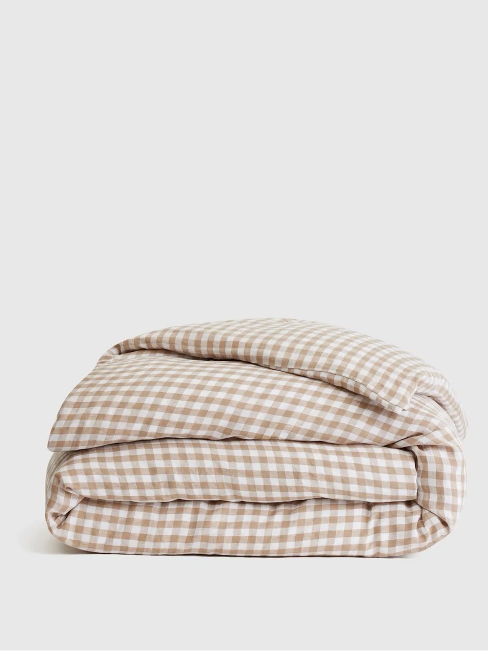 Gingham Cafe European Linen Full/Queen Duvet Cover (Only) - Retail $164